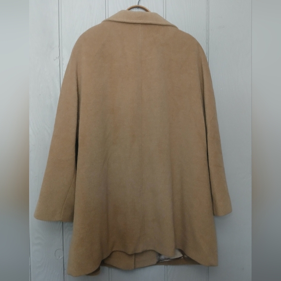 Camel Hair Button Down Coat Talbots Size 20W - Picture 9 of 11